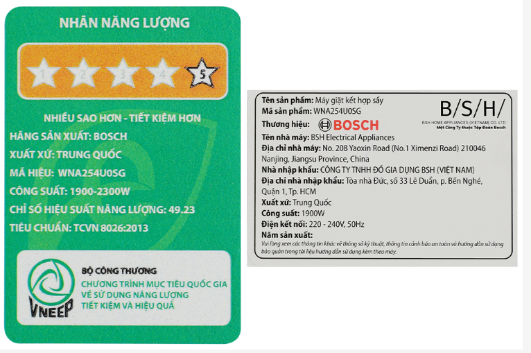 Mảy giặt kèm sấy Bosch WNA254Ư0SG 10kg/6kg